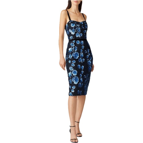 Bronx and Banco Dresses & Skirts - Bronx and Banco Navy Floral Camille Pencil Dress-M